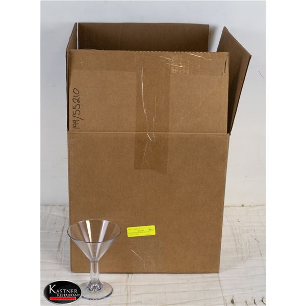 UNCOUNTED BOX OF PLASTIC DESERT CUPS