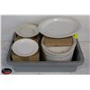 Image 1 : BUS TOT FULL OF ASSORTED DISH WARE INCLUDEDS