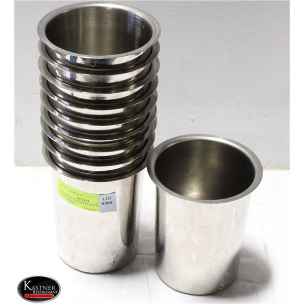 10 ROUND STAINLESS STEEL CONTAINERS