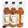 Image 1 : 3 ASSORTED 1L BOTTLES OF MONIN SYRUPS