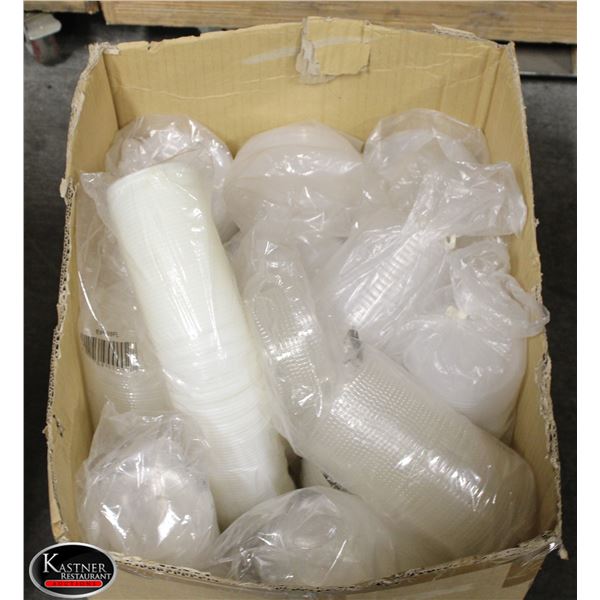 BOX OF ASSORTED TAKE OUT LIDS & CUP LIDS