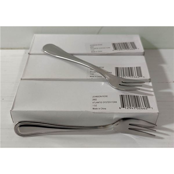 36 DOZ NEW JOHNSON ROSE ATLANTIS OYSTER FORKS
