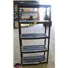 Image 1 : 36" X 17.5" X 72" BLACK PLASTIC SHELVING