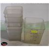 Image 1 : 1- 18 QT & 5 - 3.5 QT DRY STORAGE BINS