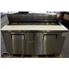 Image 2 : NEW 60" TRUE DOUBLE DOOR REFRIGERATED PREP TABLE