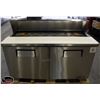 Image 2 : NEW 60" TRUE DOUBLE DOOR REFRIGERATED PREP TABLE