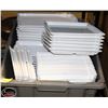 Image 1 : LARGE BIN OF UNCOUNTED MELAMINE SERVING PLATES
