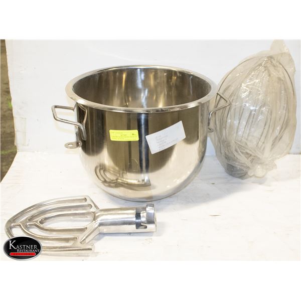 UNKOWN MODEL MIXING BOWL W/ PADDLE & WHISK