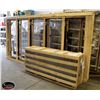 Image 1 : APPROX 160" X 80" MERCHANDISER GLASS DOORS FRAME