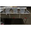 Image 4 : LARGE S/S "DISH PIT" WITH TRIPPLE WELL SINK