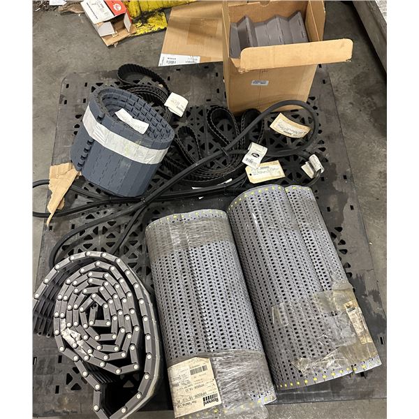 Lot of Misc. Conveyor Chain & Belts
