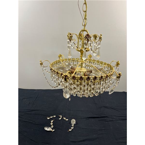 Brass-Like Chandelier