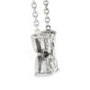 Image 4 : NEW Platinum 0.56 ctw Prong Marquise Diamond Flower Pendant Cable Chain Necklace
