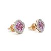 Image 4 : Fashion Pink Sapphire & Diamond Clover Earrings