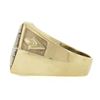 Image 6 : Men's Vintage Solid 10K Yellow & White Gold Detailed Masonic Wide Band Ring