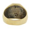 Image 7 : Men's Vintage Solid 10K Yellow & White Gold Detailed Masonic Wide Band Ring