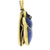 Image 7 : 14k Gold Large Carved Lapis Coronation Scarab of Pharaoh Tutankhamen Necklace