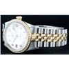 Image 4 : Rolex Mens Two Tone White Dial Diamond Bezel 36MM Datejust Wristwatch
