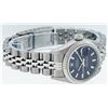 Image 4 : Rolex Ladies Quickset Stainless Steel Blue Index 26MM 18K White Gold Bezel Datej