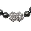 Image 2 : Pearl and Diamond Necklace - 14KT White Gold