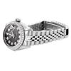 Image 6 : Rolex Ladies Stainless Steel Black Diamond Engine Turn Bezel Date Watch 26MM