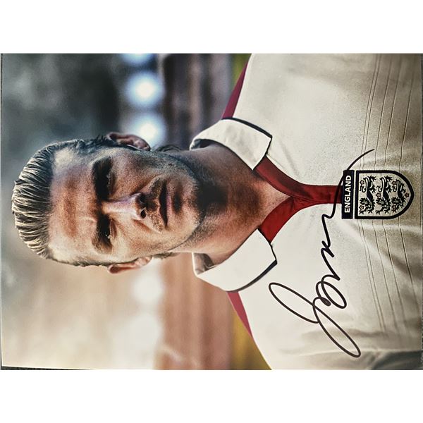 Soccer legend David Beckham signed photo