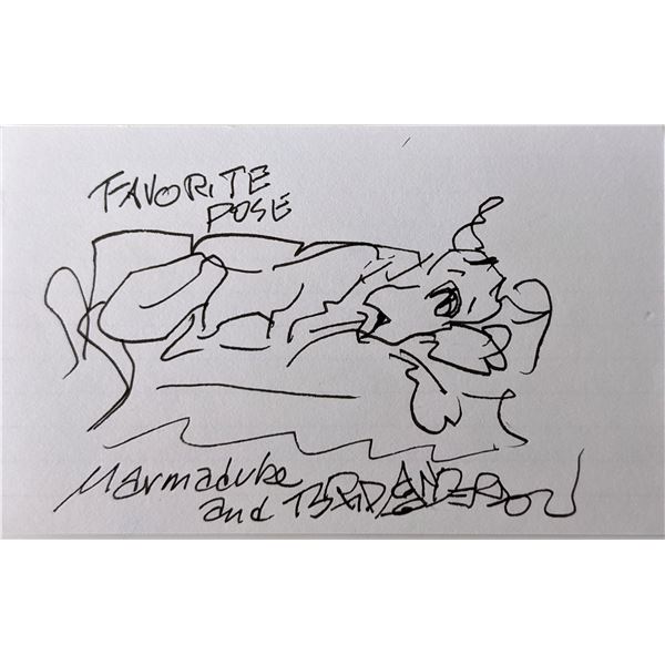 Brad Anderson hand drawn and signed sketch