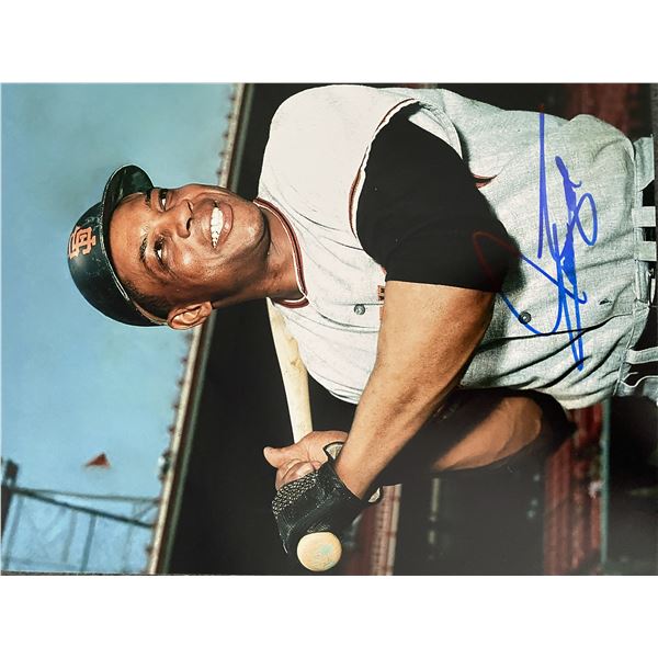 Willie Mays signed photo