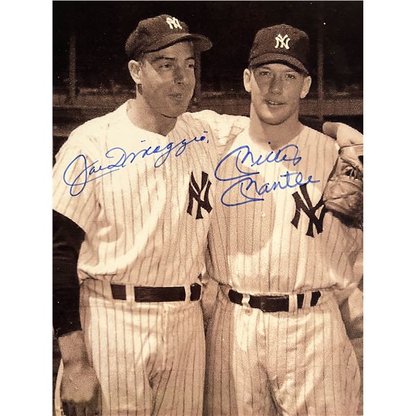 Joe DiMaggio / Mickey Mantle signed photo