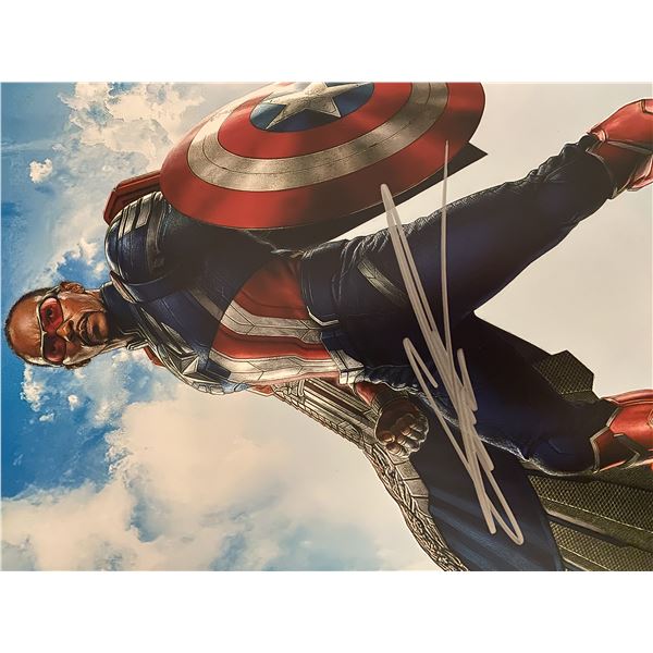 Captain America Anthony Mackie signed movie photo