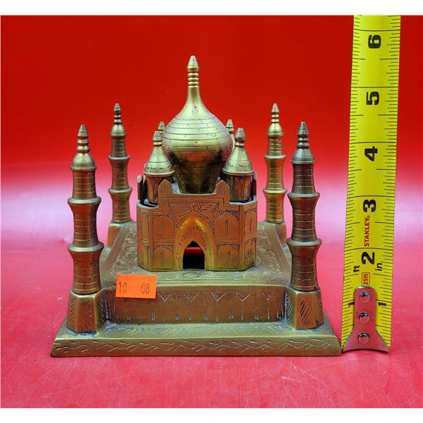VTG Brass Taj Mahal Building Sculpture