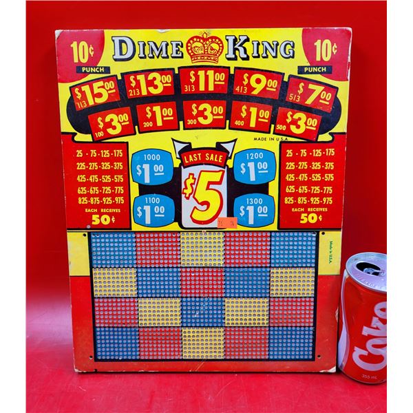 NOS Dime King Punch Board