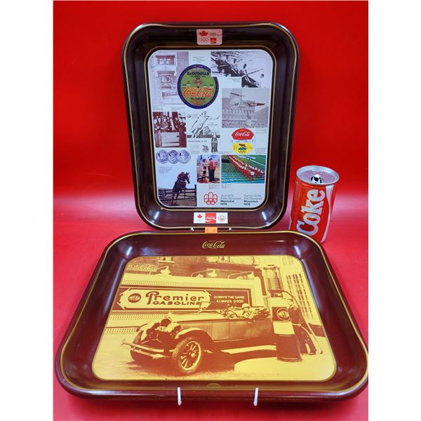 2 VTG Coca-Cola Advertising Trays