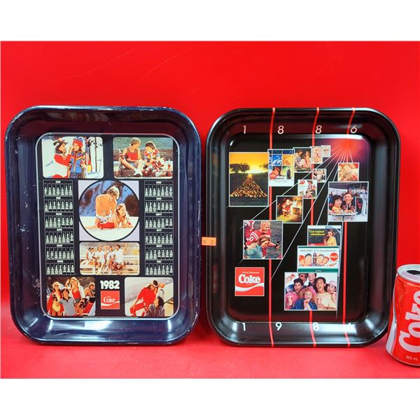 2 VTG Coca-Cola Advertising Trays