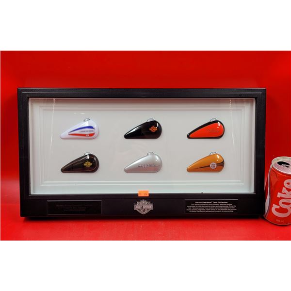 Framed Harley Davidson Tank Collection