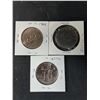 Image 2 : (3) Canadian Coins: 1969, 1975, 1984 Dollar Coins