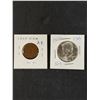 Image 2 : 1865 USA 2 Cent Piece and 1967 USA 50 Cent Piece