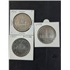 Image 2 : 1936,37 and 39 Canadian Silver Dollars