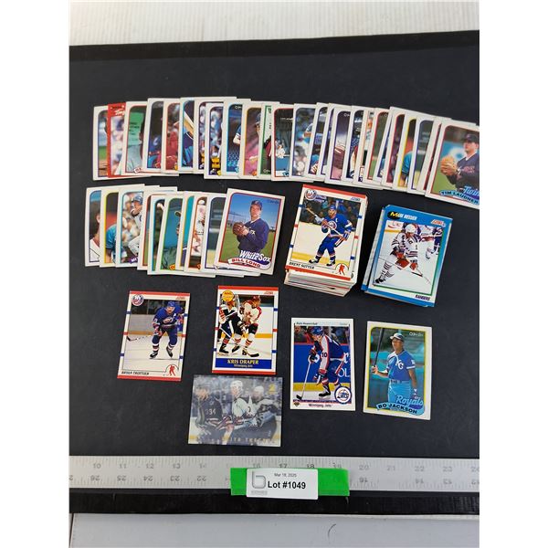Assorted Hockey and Baseball Cards.  Different Years