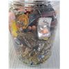 Image 3 : 5 1/2" Jar full of pins/Brooches  and Beads