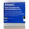Image 2 : (3) DAC Height Adjustable Dual Articulating Monitor Arms (NIB)