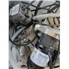 Image 2 : Hot Tub Heater Motor & Filter Pump with Lines, Tub Cover & Tote - As is