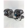 Image 2 : (2) Youth Size Bauer Hockey Helmets with Face Guard Cages