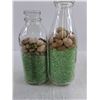 Image 3 : (6) Glass Bottles with Decor Rocks & Pebbles