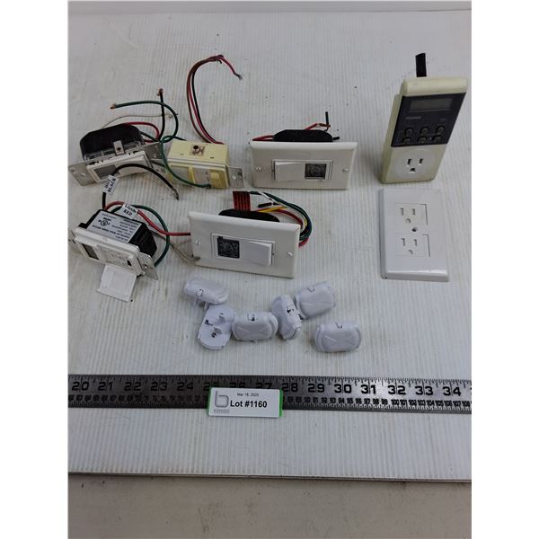 Leviton & Noma Light Switches & Timers & Safety Plugs