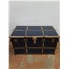Image 1 : * Vintage Metal Storage Chest 40" x 21" x 22" - Lock Latch Broken