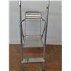 Image 2 : * Metal Painter's Step Ladder 52" High - 1 Rubber Foot Broken