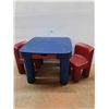 Image 1 : * Little Tikes Plastic Table (26" x 26" x 21") & 2 Chairs