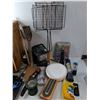 Image 2 : Camping Supplies- Lanterns, Grills, Knife, Misc. & Wood Crate