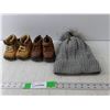 Image 1 : (2) Pairs of Toddler Shoes-4,  Adult Toque